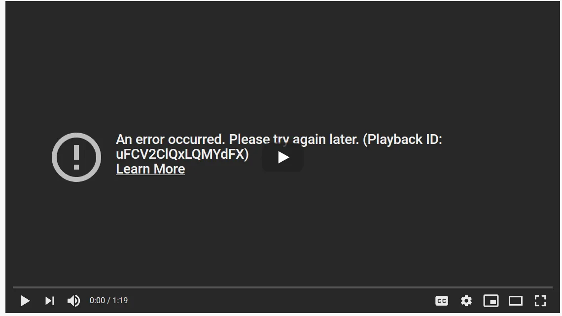 An error occurred. Please try again later.